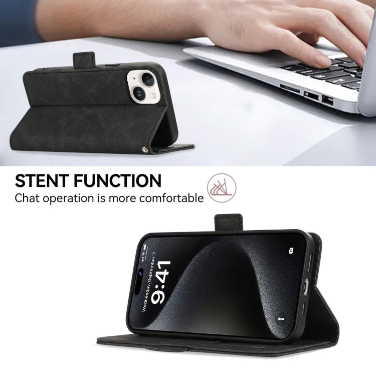 For Samsung Galaxy S24 5G ABEEL Frosted Magnetic RFID Leather Phone Case(Black)