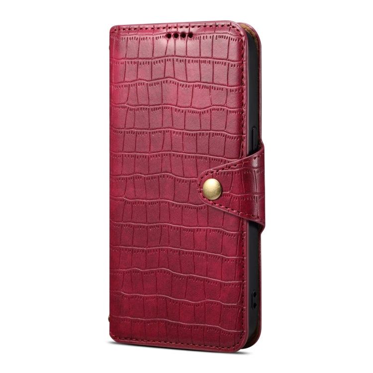 For Honor 100 Denior Crocodile Texture Oil Edge Leather Phone Case(Rose Red)
