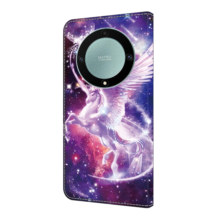 For Honor Magic5 Lite/X40 Crystal Painted Leather Phone case(Unicorn)