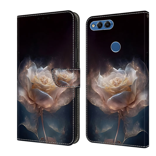 For Honor 9 Lite Crystal Painted Leather Phone case(Peony)