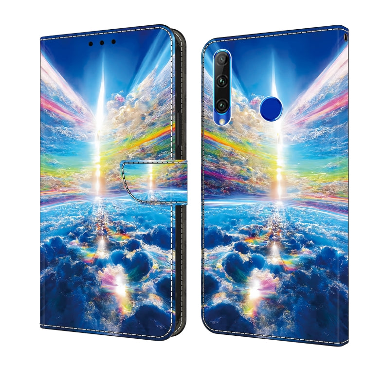 For Honor 20 lite/10 Lite Crystal Painted Leather Phone case(Colorful Sky)