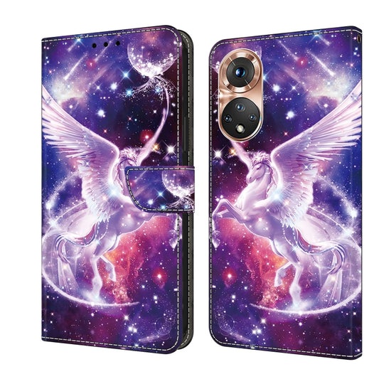 For Honor 50 Crystal Painted Leather Phone case(Unicorn)