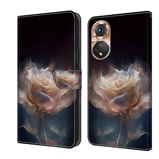 For Honor 50 Crystal Painted Leather Phone case(Peony)