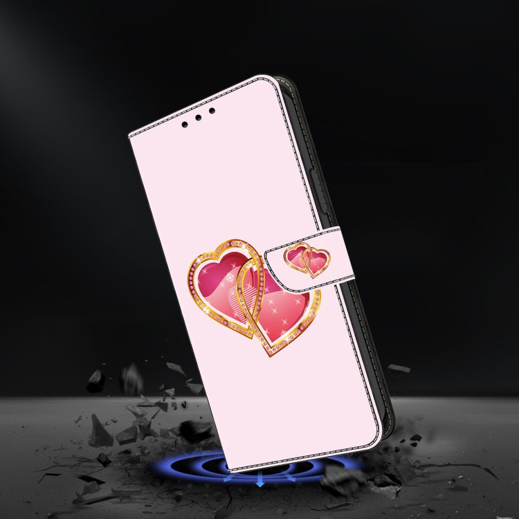 For Honor X9 4G/5G/X30/Magic4 Lite Crystal Painted Leather Phone case(Love Peach)