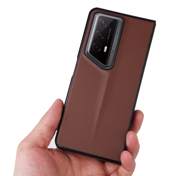 For Honor Magic V2 RSR Porsche Design PU Leather PC Phone Case(Brown)