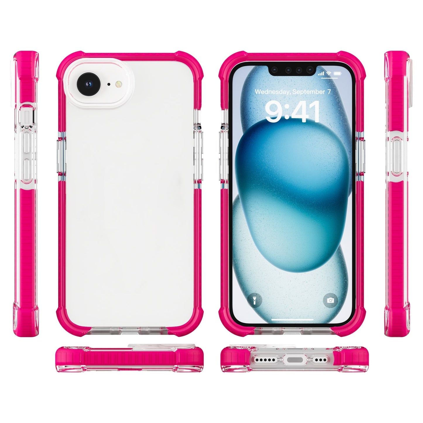 For iPhone 16e Acrylic Full Coverage Shockproof Phone Case(Pink)