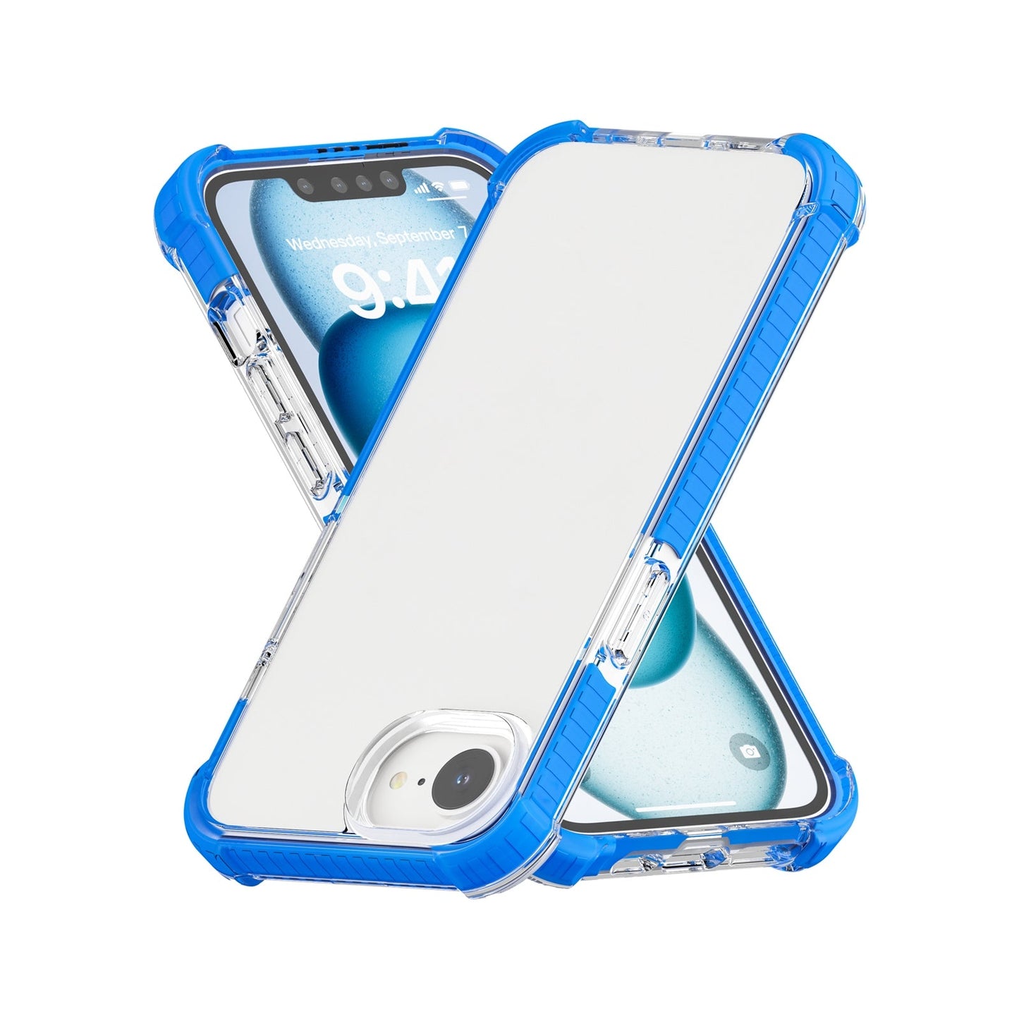 For iPhone 16e Acrylic Full Coverage Shockproof Phone Case(Blue)