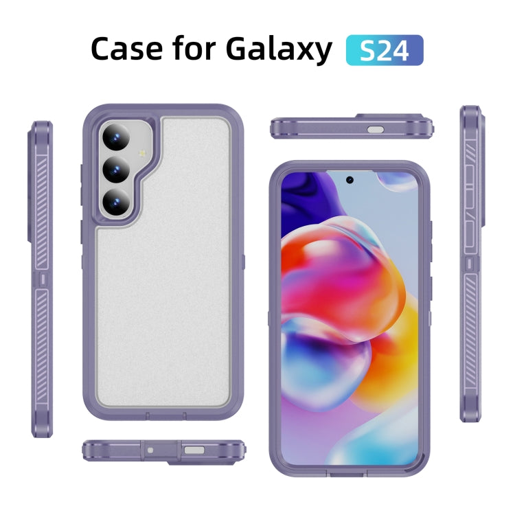 For Samsung Galaxy S24 5G Guard Life Waterproof Frosted Phone Case(Light Purple)