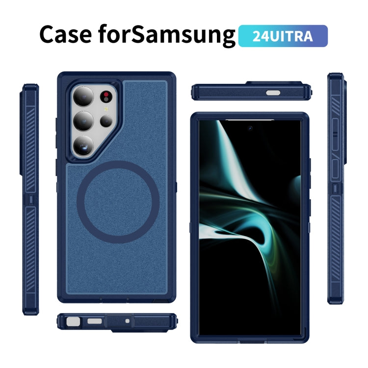 For Samsung Galaxy S24 5G Guard Magsafe Magnetic Frosted Phone Case(Royal Blue)