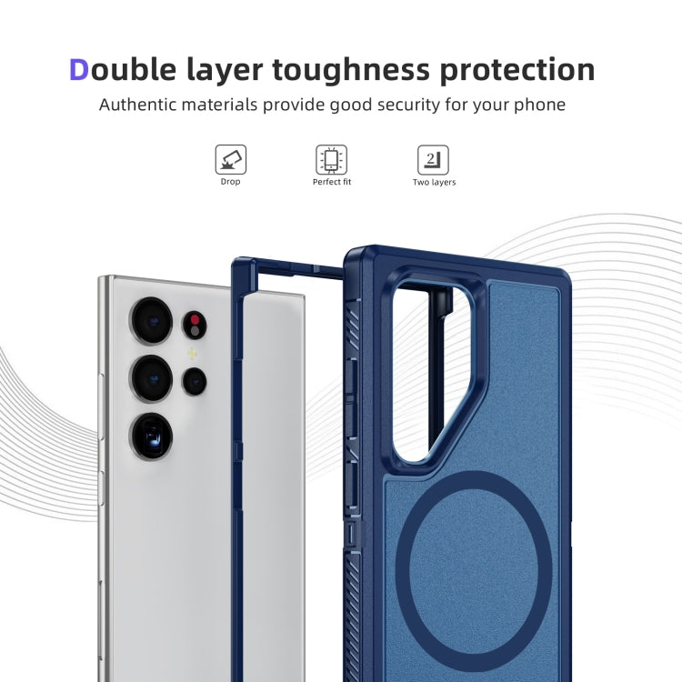 For Samsung Galaxy S24 5G Guard Magsafe Magnetic Frosted Phone Case(Royal Blue)