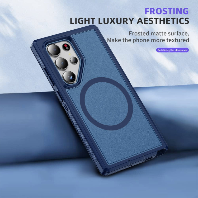 For Samsung Galaxy S24 5G Guard Magsafe Magnetic Frosted Phone Case(Royal Blue)