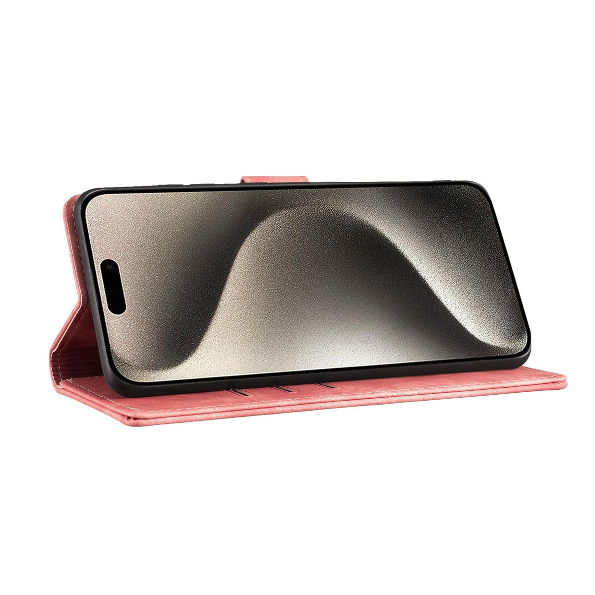 Compatible with iPhone 18 Pro & 17 Pro Pen Heart Cat Embossed Leather Phone Case - Orange