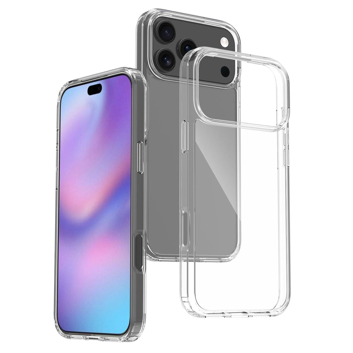 Compatible with iPhone 18 Pro Max Scratchproof Acrylic TPU Phone Case - Transparent