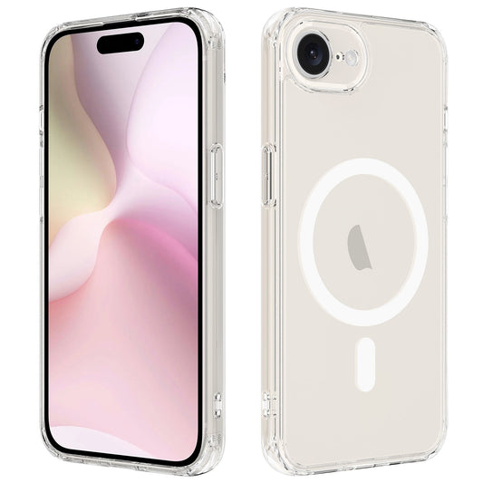 For iPhone 16e Magsafe Scratchproof Acrylic TPU Phone Case(Transparent)