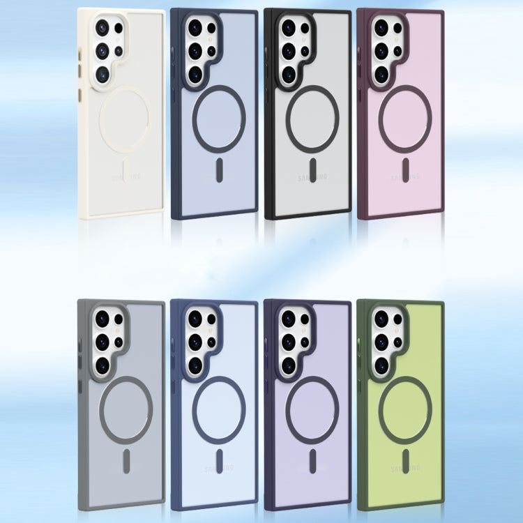 For Samsung Galaxy S24 5G Metal Button Skin Feel Matte MagSafe Shockproof Phone Case(Grey)