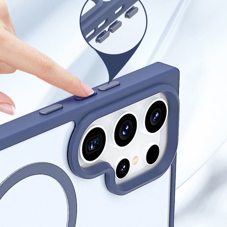 For Samsung Galaxy S24 5G Metal Button Skin Feel Matte MagSafe Shockproof Phone Case(Grey)