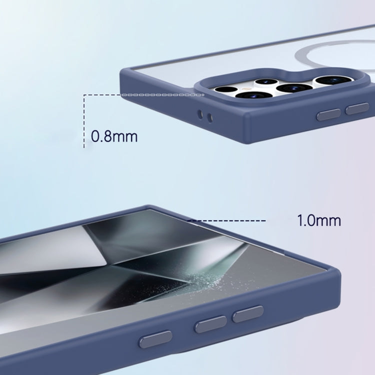 For Samsung Galaxy S24 5G Metal Button Skin Feel Matte MagSafe Shockproof Phone Case(Grey)