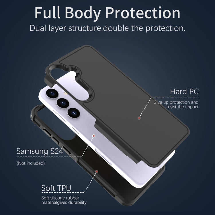 For Samsung Galaxy S24 5G RedPepper Armor PC Hybrid TPU Phone Case(Black)