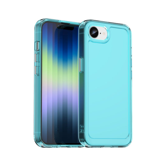 For iPhone 16e Candy Series TPU Phone Case(Transparent Blue)