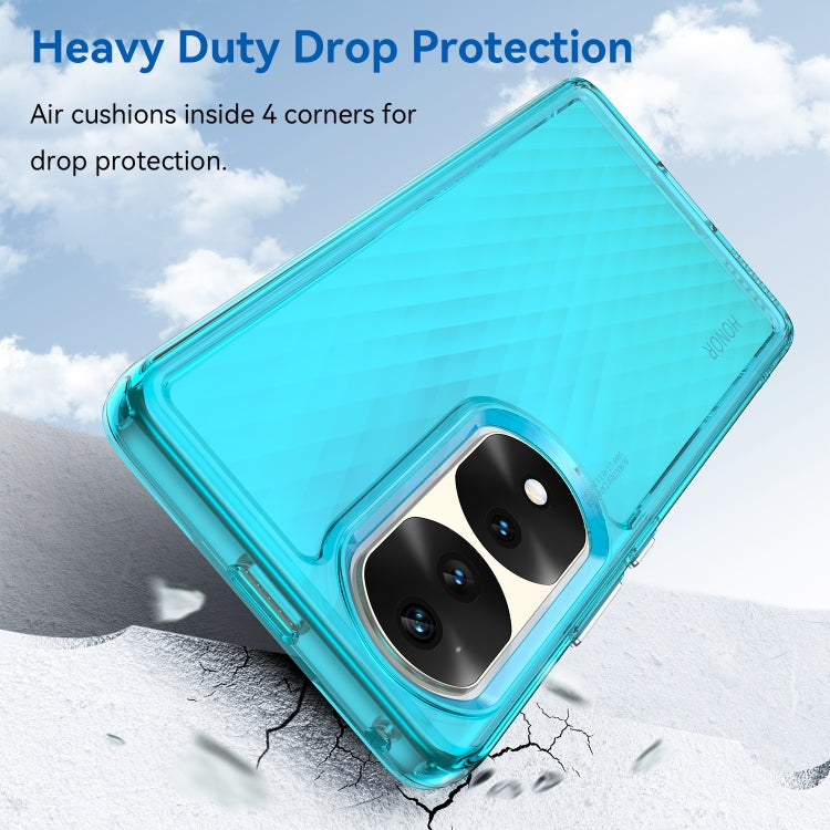For Honor 70 Pro 5G Candy Series TPU Phone Case(Transparent Blue)