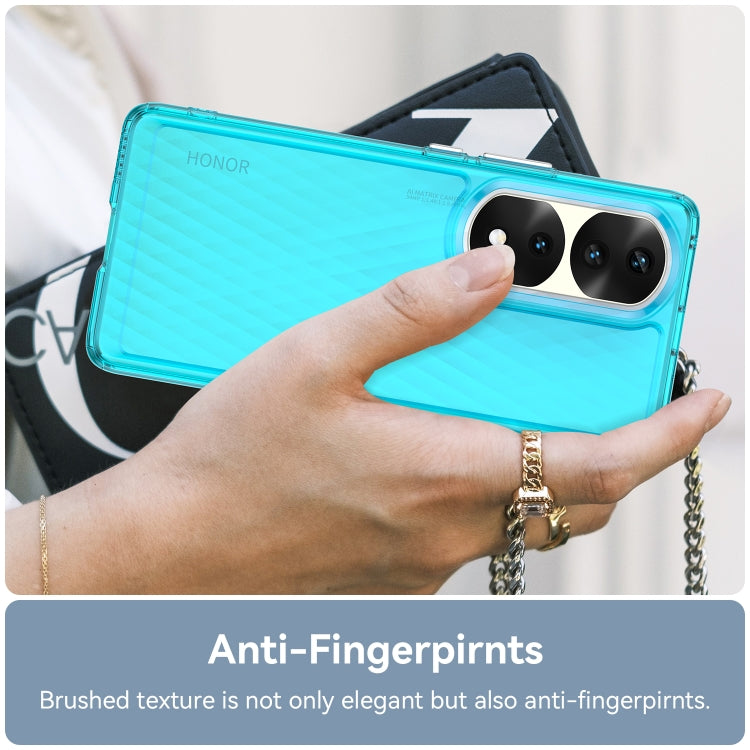 For Honor 70 Pro 5G Candy Series TPU Phone Case(Transparent Blue)