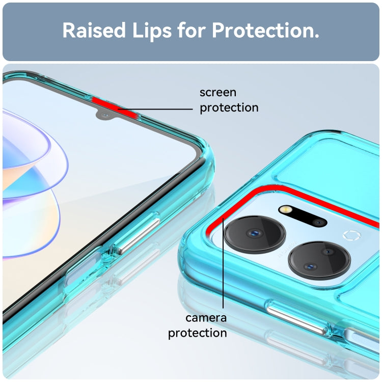 For Honor Play 40 Plus Candy Series TPU Phone Case(Transparent Blue)