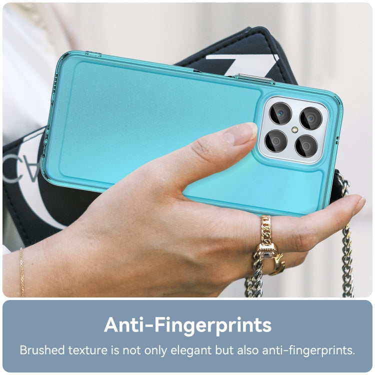 For Honor Play6C Candy Series TPU Phone Case(Transparent Blue)