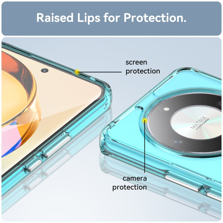 For Honor X50 Candy Series TPU Phone Case(Transparent Blue)