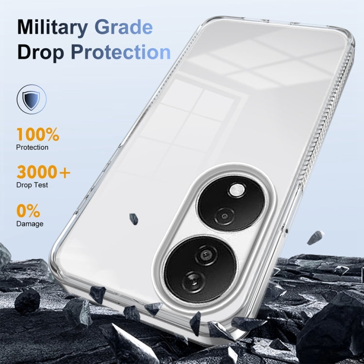For Honor X7b 2.5mm Anti-slip Clear Acrylic Hybrid TPU Phone Case(Transparent)