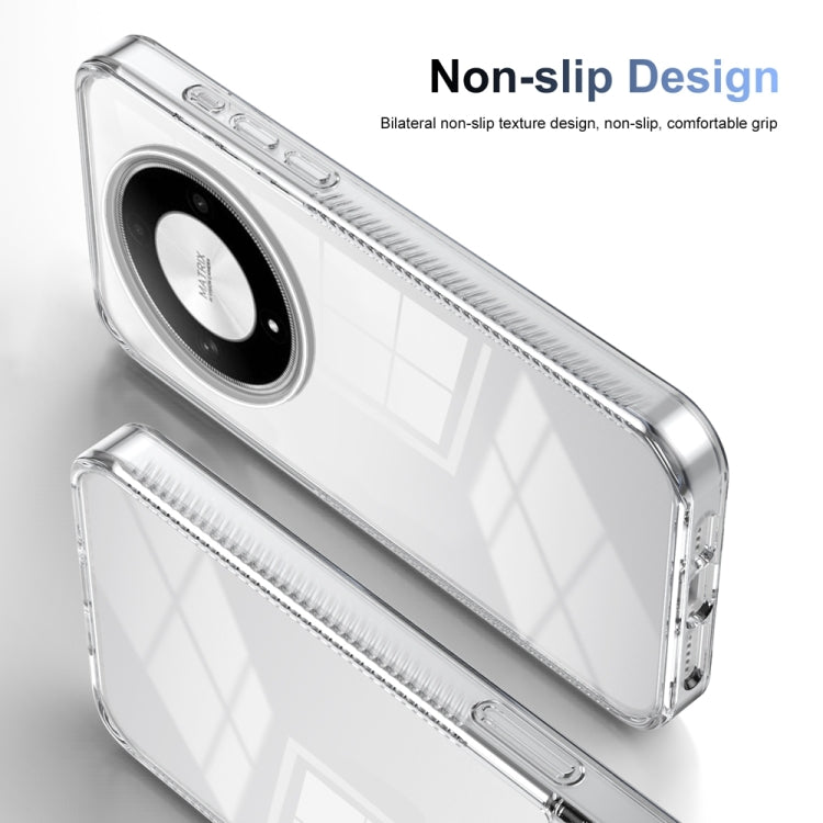 For Honor X9b 2.5mm Anti-slip Clear Acrylic Hybrid TPU Phone Case(Transparent)