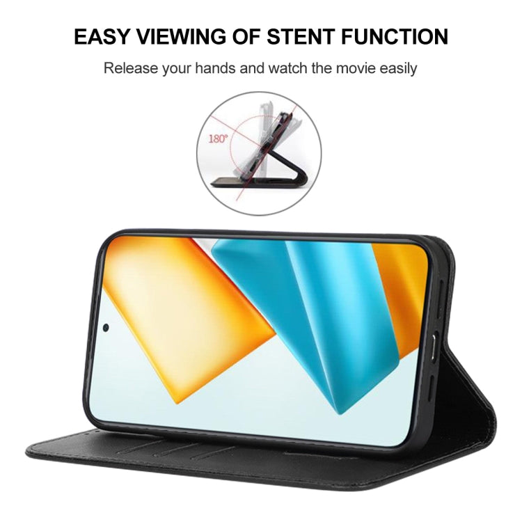 For Honor 90 GT Magnetic Closure Leather Phone Case(Black)