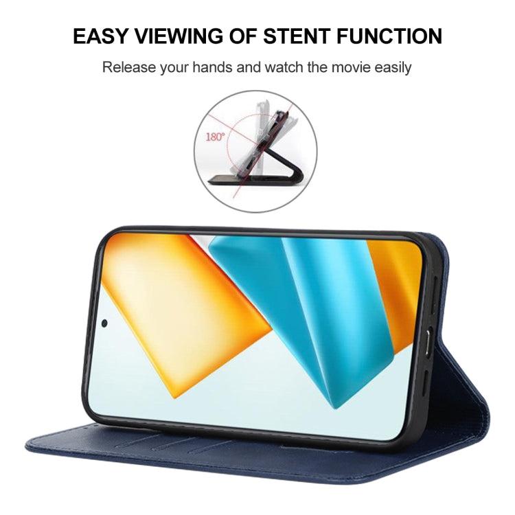 For Honor 90 GT Magnetic Closure Leather Phone Case(Blue)