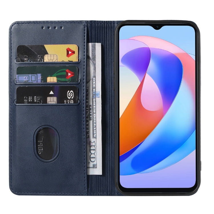 For Honor Play 40C/ X5 Plus Magnetic Closure Leather Phone Case(Blue)