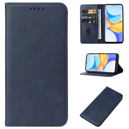 For Honor Play 50 Plus Magnetic Closure Leather Phone Case(Blue)