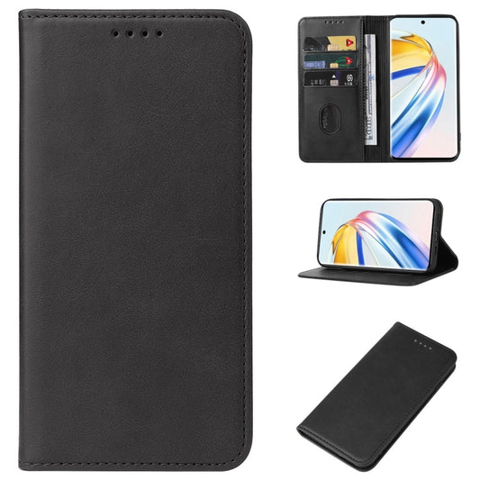 For Honor X9b / Magic6 Lite 5G Magnetic Closure Leather Phone Case(Black)