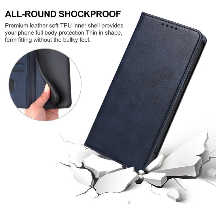 For Honor X9b / Magic6 Lite 5G Magnetic Closure Leather Phone Case(Blue)