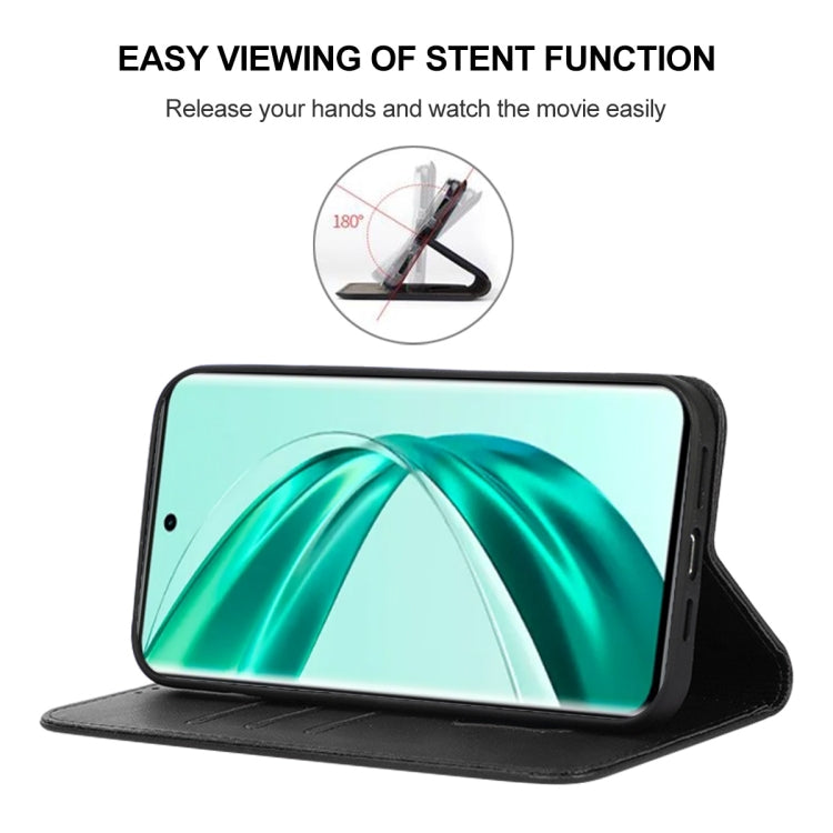 For Honor X50 Pro Magnetic Closure Leather Phone Case(Black)