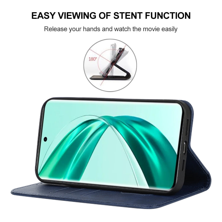 For Honor X50 Pro Magnetic Closure Leather Phone Case(Blue)