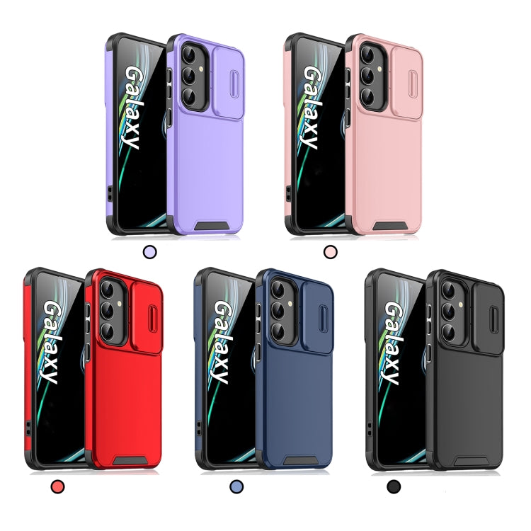 For Samsung Galaxy S24 5G Sliding Camshield TPU + PC Phone Case(Pink)