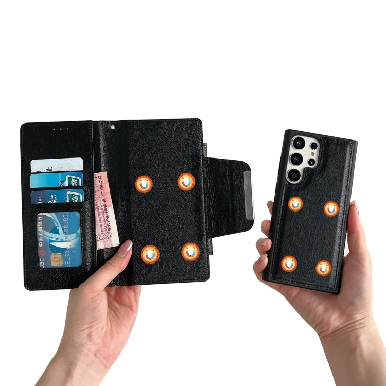 For Samsung Galaxy S24 5G Multifunctional 7-Card Wallet Leather Phone Case(Black)