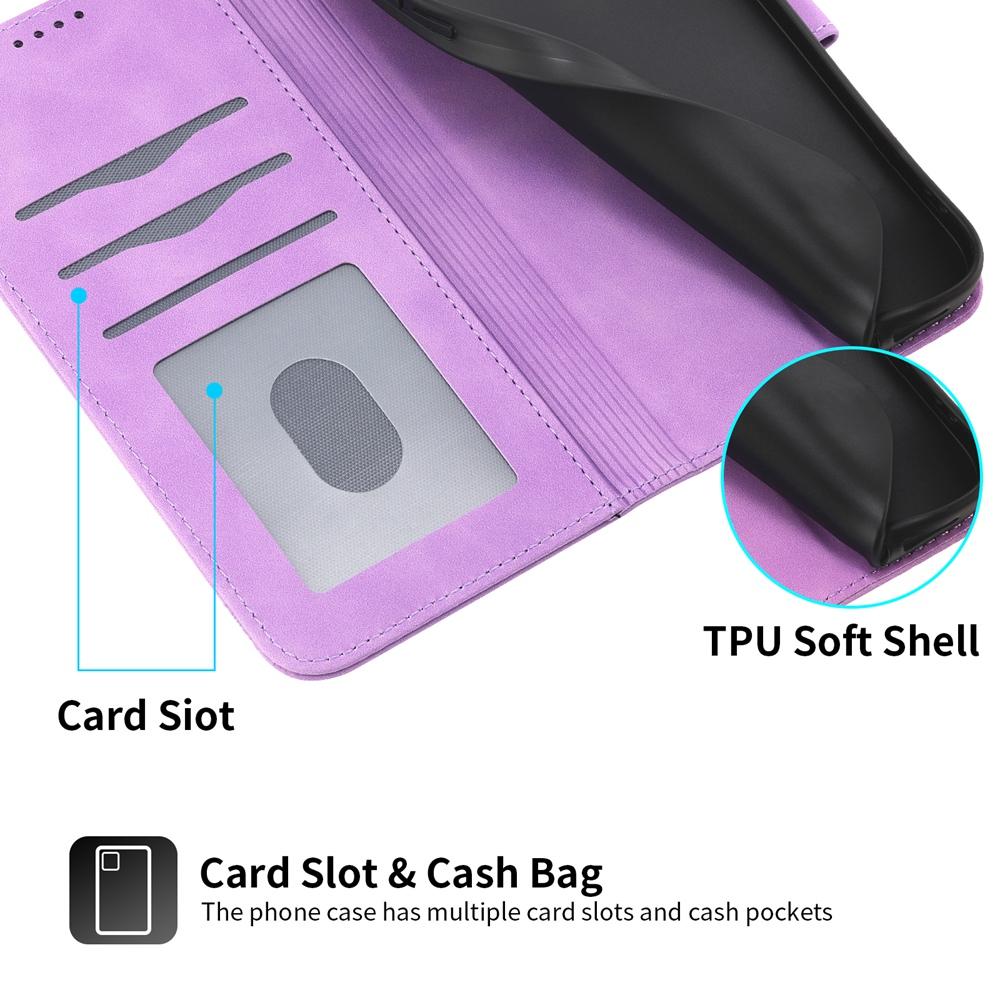 For vivo V50 Dierfeng Dream Line TPU Hybrid PU Leather Phone Case(Purple)