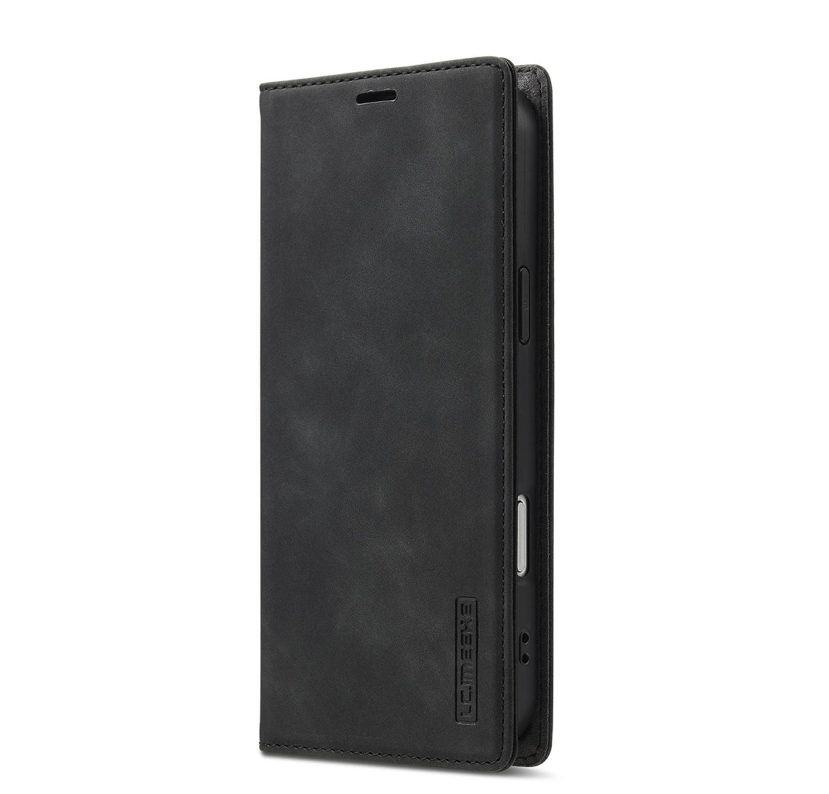 Compatible with iPhone 18 Pro Max & 17 Pro Max LC.IMEEKE Strong Magnetism Microfiber Leather Phone Case - Black