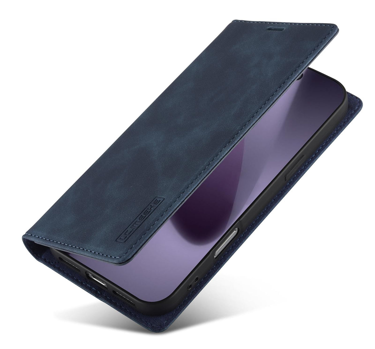 Compatible with iPhone 18 Pro & 17 Pro LC.IMEEKE Strong Magnetism Microfiber Leather Phone Case - Blue