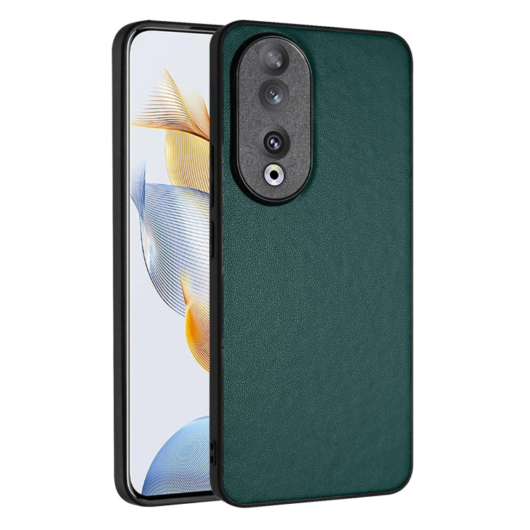 For Honor 90 R20 Leather Pattern Phone Single Case(Green)