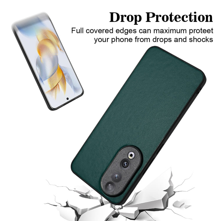 For Honor 90 R20 Leather Pattern Phone Single Case(Green)
