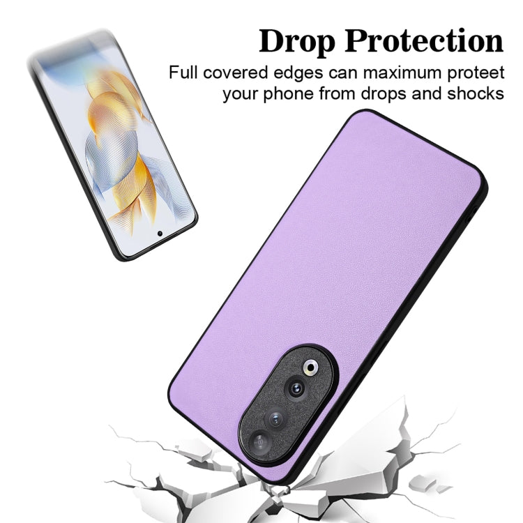 For Honor 90 R20 Leather Pattern Phone Single Case(Purple)