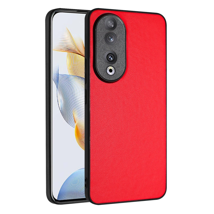 For Honor 90 R20 Leather Pattern Phone Single Case(Red)