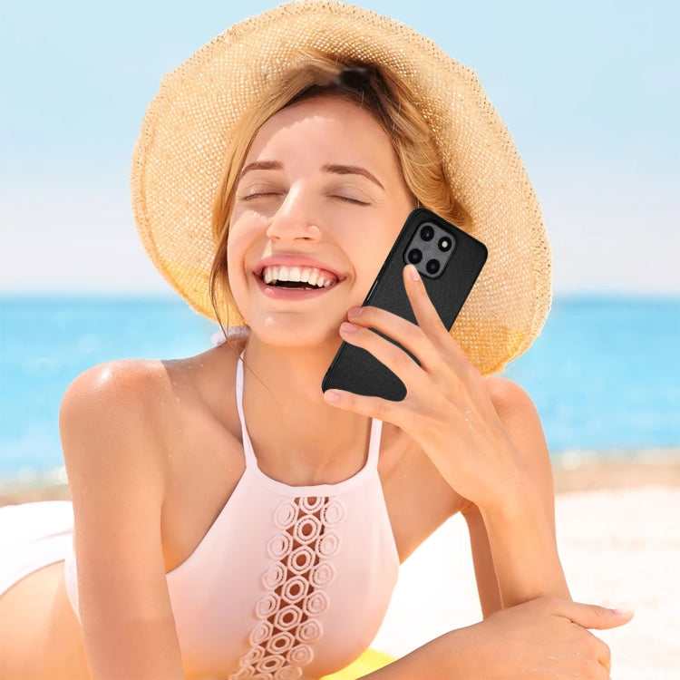 For Honor X6a Global R20 Leather Pattern Phone Single Case(Black)