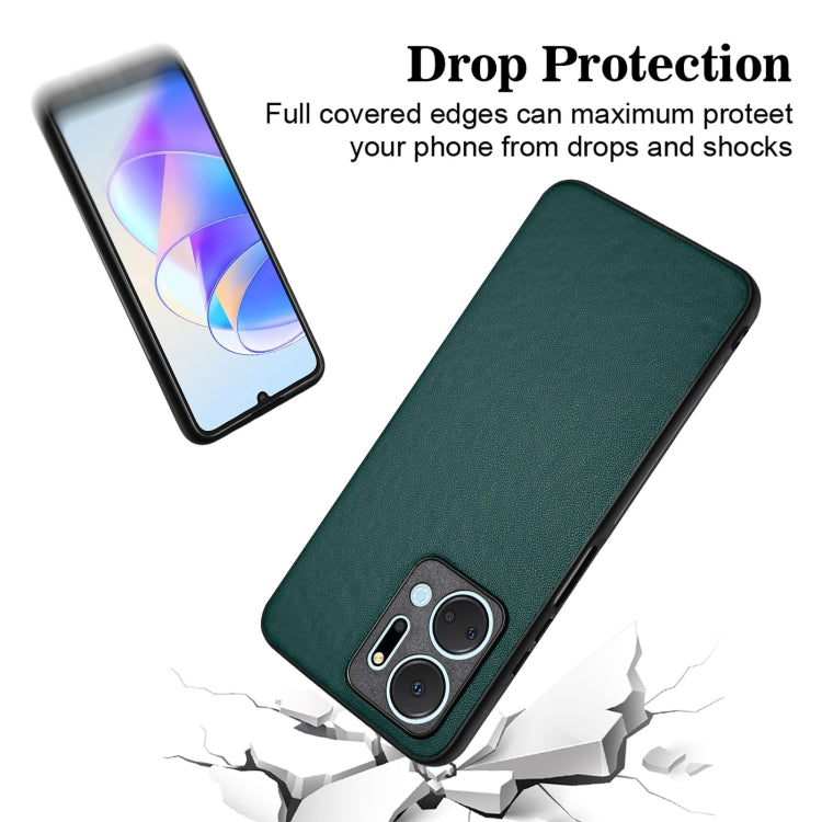 For Honor X7a/Play7T R20 Leather Pattern Phone Single Case(Green)