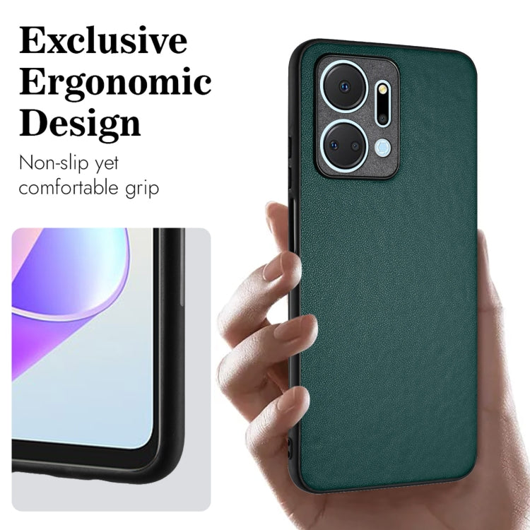 For Honor X7a/Play7T R20 Leather Pattern Phone Single Case(Green)